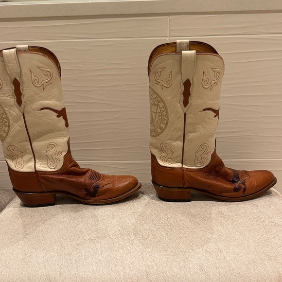 University of Texas Embroidered Leather Lucchese Boots - Picture 4 of 16